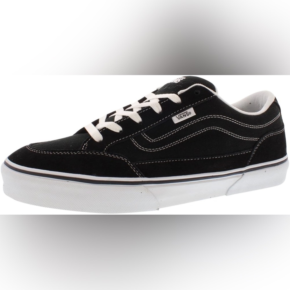 Vans Boy's Bearcat Black/White Skateboarding Shoe